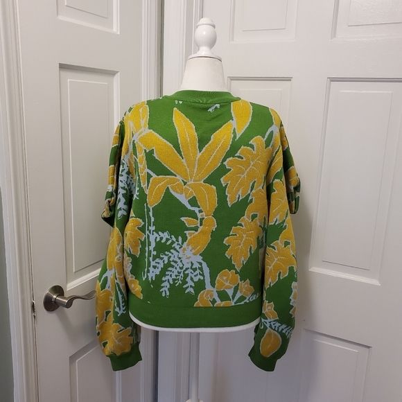 NWT Farm Rio Foliage Sketch Knit Cardigan Size XL, Ret. $195, colorful - Picture 6 of 16